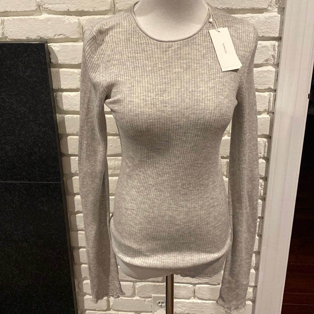 Vince long-sleeved shirt in grey. Size M.